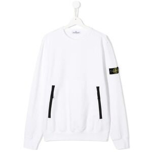 Stone Island Teen Junior Sweatshirt Size 14 White Zip Pocket Logo Patch Designer